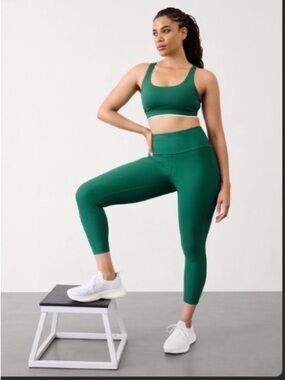 Athleta Interval Stash 7/8 Leggings in Trillium XS